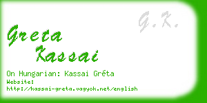 greta kassai business card