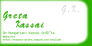 greta kassai business card